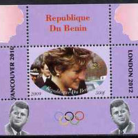 Benin 2009 Princess Diana, Kennedy & Olympics #11 individual perf deluxe sheet, unmounted mint. Note this item is privately produced and is offered purely on its thematic appeal