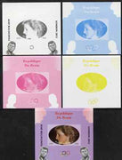 Benin 2009 Princess Diana, Kennedy & Olympics #12 individual deluxe sheet, the set of 5 imperf progressive proofs comprising the 4 individual colours plus all 4-colour composite, unmounted mint