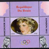 Benin 2009 Princess Diana, Kennedy & Olympics #14 individual perf deluxe sheet, unmounted mint. Note this item is privately produced and is offered purely on its thematic appeal