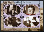 Benin 2009 John F Kennedy perf sheetlet containing 4 values, unmounted mint. Note this item is privately produced and is offered purely on its thematic appeal