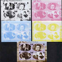 Benin 2009 John F Kennedy sheetlet containing 4 values, the set of 5 imperf progressive proofs comprising the 4 individual colours plus all 4-colour composite, unmounted mint