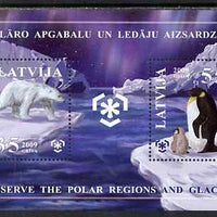Latvia 2009 Polar Regions perf m/sheet unmounted mint
