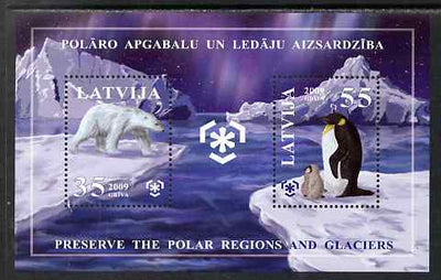 Latvia 2009 Polar Regions perf m/sheet unmounted mint