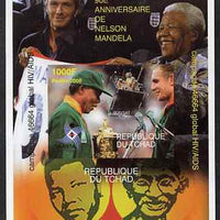 Chad 2008 Nelson Mandela 90th Birthday imperf m/sheet #4 also shows Beckham & Gandhi, unmounted mint
