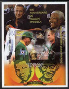 Chad 2008 Nelson Mandela 90th Birthday imperf m/sheet #4 also shows Beckham & Gandhi, unmounted mint
