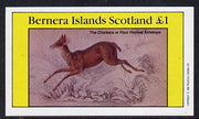Bernera 1982 Animals (Four Horned Antelope) imperf souvenir sheet (£1 value) unmounted mint