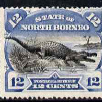 North Borneo 1894 Crocodile 12c mounted mint, SG75