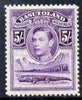 Basutoland 1938 KG6 5s violet very lightly mounted mint SG 27