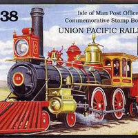 Isle of Man 1992 Union Pacific Railroad £4.38 booklet complete and fine, SG SB31