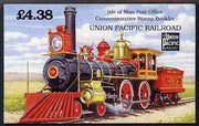 Isle of Man 1992 Union Pacific Railroad £4.38 booklet complete and fine, SG SB31