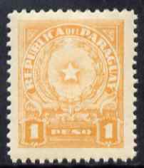Paraguay 1942-43 Arms 1p orange unmounted mint SG 569