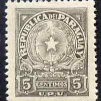 Paraguay 1946-57 Arms 5c grey unmounted mint SG 631