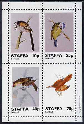 Staffa 1981 Birds #81 perf sheetlet containing set of 4 values unmounted mint