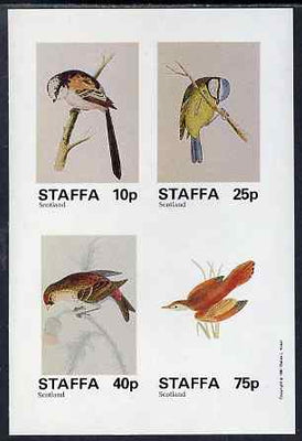 Staffa 1981 Birds #81 imperf sheetlet containing set of 4 values unmounted mint