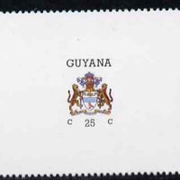 Guyana 1985 Arms of Guyana 25c horizontal format without watermark unmounted mint SG 1535b