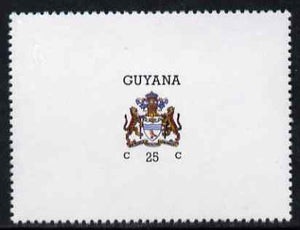 Guyana 1986 Arms of Guyana 25c horizontal format with watermark unmounted mint SG 1808b