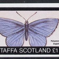 Staffa 1982 Butterflies (Polyommatus) imperf souvenir sheet (£1 value) unmounted mint