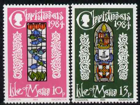 Isle of Man 1984 Christmas - Stained-glass Windows set of 2 unmounted mint, SG 272-73