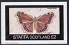 Staffa 1982 Butterflies (Vanessa Antiopa) imperf deluxe sheet (£2 value) unmounted mint