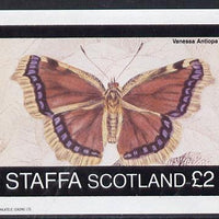 Staffa 1982 Butterflies (Vanessa Antiopa) imperf deluxe sheet (£2 value) unmounted mint