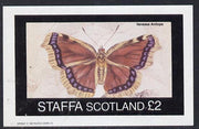 Staffa 1982 Butterflies (Vanessa Antiopa) imperf deluxe sheet (£2 value) unmounted mint