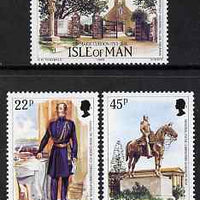 Isle of Man 1985 Birth Bicent of Lt Gen Sir Mark Cubbon (Indian administrator) set of 3 unmounted mint, SG 300-302