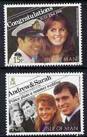 Isle of Man 1986 Royal Wedding set of 2 unmounted mint, SG 326-27