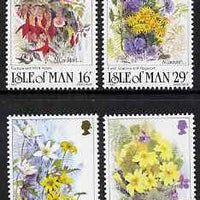 Isle of Man 1987 Wild Flowers set of 4 unmounted mint, SG 354-57