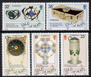 Isle of Man 1989 125th Birth Anniversary of Archibald Knox (artist and designer) set of 5 unmounted mint, SG 403-07