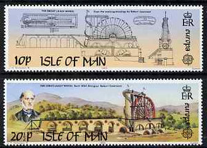 Isle of Man 1983 Europa - The Great Laxey Wheel set of 2 unmounted mint, SG 249-50