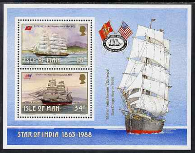Isle of Man 1988 Manx Sailing Ships m/sheet unmounted mint, SG MS389