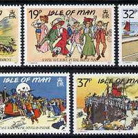 Isle of Man 1990 IOM Edwardian Postcards set of 5 unmounted mint, SG 433-37