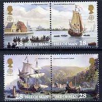 Isle of Man 1992 Europa - 500th Anniversary Columbus set of 4 (2 se-tenant pairs) unmounted mint, SG 518-21