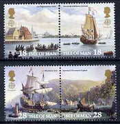 Isle of Man 1992 Europa - 500th Anniversary Columbus set of 4 (2 se-tenant pairs) unmounted mint, SG 518-21