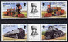 Isle of Man 1992 Union Pacific Railroad set of 4 (two se-tenant pairs with labels between) unmounted mint, SG 522a &524a