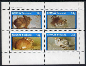 Grunay 1982 Animals (Rabbits) perf,set of 4 values (10p to 75p) unmounted mint