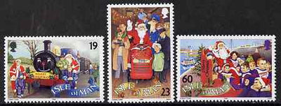 Isle of Man 1994 Christmas - Father Christmas in the Isle of Man set of 3 unmounted mint, SG 626-8