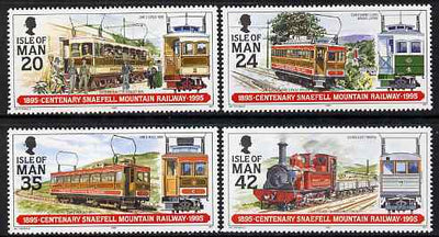 Isle of Man 1995 Centenary of Snaefell Mountain Railway set of 4 unmounted mint, SG 634-37