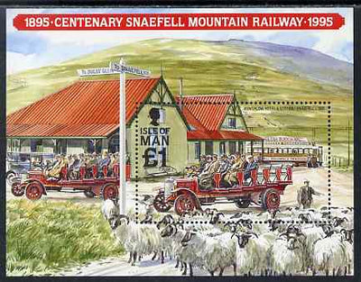 Isle of Man 1995 Centenary of Snaefell Mountain Railway m/sheet unmounted mint, SG MS638