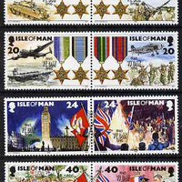 Isle of Man 1995 50th Anniversary of end of Second World War set of 8 (in 4 se-tenant pairs) unmounted mint, SG 641-48