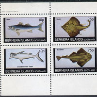 Bernera 1982 Fish (Bass, Skate, Gazer & Monkfish) perf,set of 4 values (10p to 75p) unmounted mint