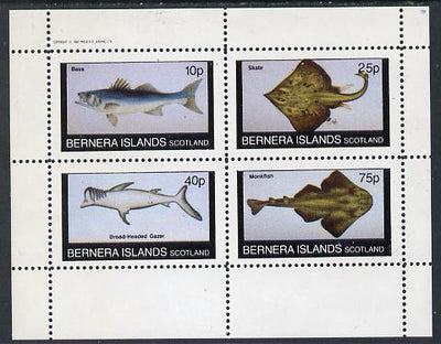 Bernera 1982 Fish (Bass, Skate, Gazer & Monkfish) perf,set of 4 values (10p to 75p) unmounted mint