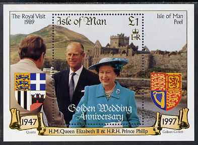Isle of Man 1997 Golden Wedding of Queen Elizabeth & Prince Philip m/sheet unmounted mint, SG MS772
