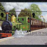 Isle of Man 1998 125th Anniversary of Isle of Man Steam Railway m/sheet with 'Philex France 99' International Stamp Exhibition logo unmounted mint, as SG MS807