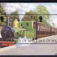 Isle of Man 1998 125th Anniversary of Isle of Man Steam Railway m/sheet unmounted mint, SG MS807