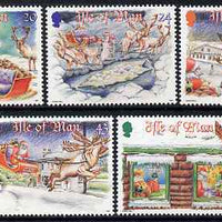 Isle of Man 1998 Christmas - 'A Very Special Delivery' set of 5 unmounted mint, SG 819-23