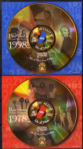 Isle of Man 1999 Legends of Music - The Bee Gees set of 2 m/sheets unmounted mint, SG MS867