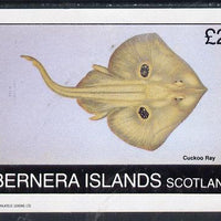 Bernera 1982 Fish (Cuckoo Ray) imperf deluxe sheet (£2 value) unmounted mint