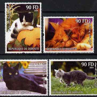 Djibouti 2004 Domestic Cats perf set of 4 unmounted mint. Note this item is privately produced and is offered purely on its thematic appeal
