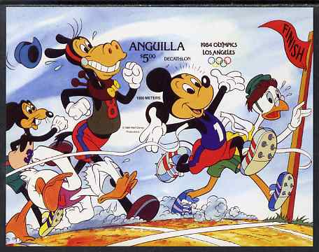 Anguilla 1984 Disney's Los Angeles Olympic Games m/sheet imperf from a limited printing, unmounted mint SG MS 596A